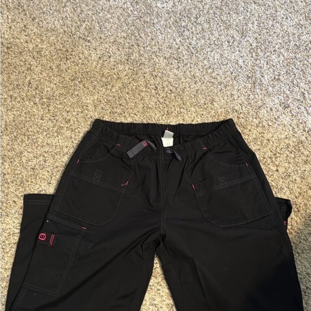 Wink Womens Scrub Black Cargo Pants